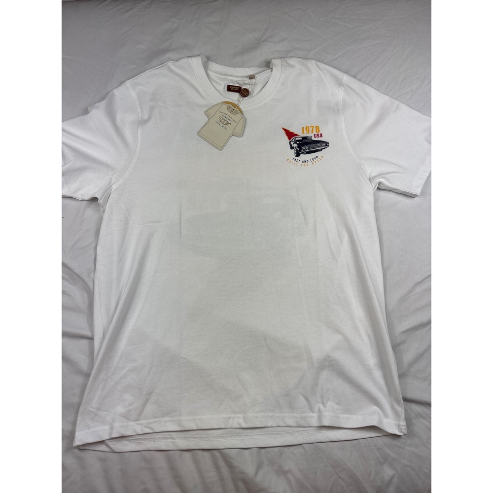 Common People Mens American Muscle 1978 USA Graphic T-Shirt White XL NWT